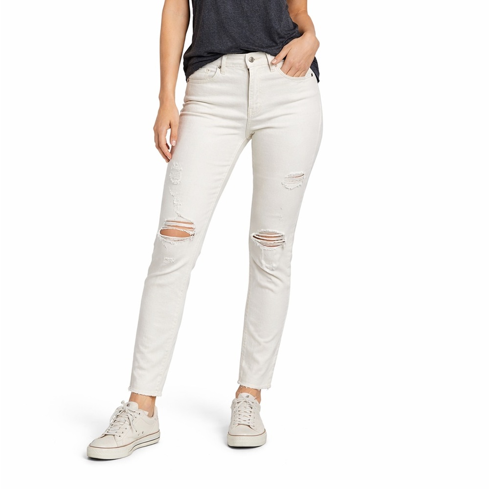 Rewash White Distressed Skinny Jeans Raw‎ Hem Size 1/25